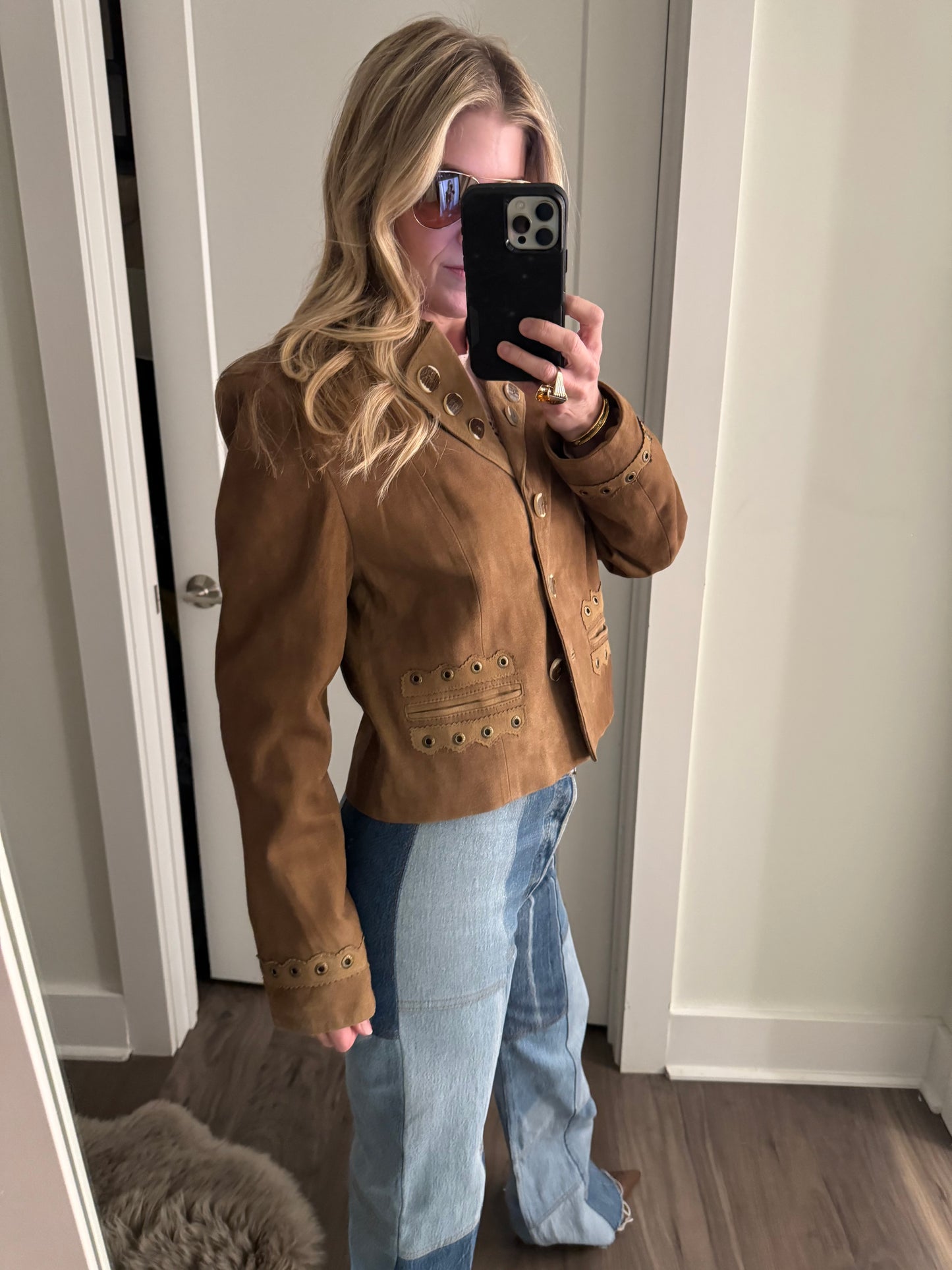 Tyrolian brown suede jacket S