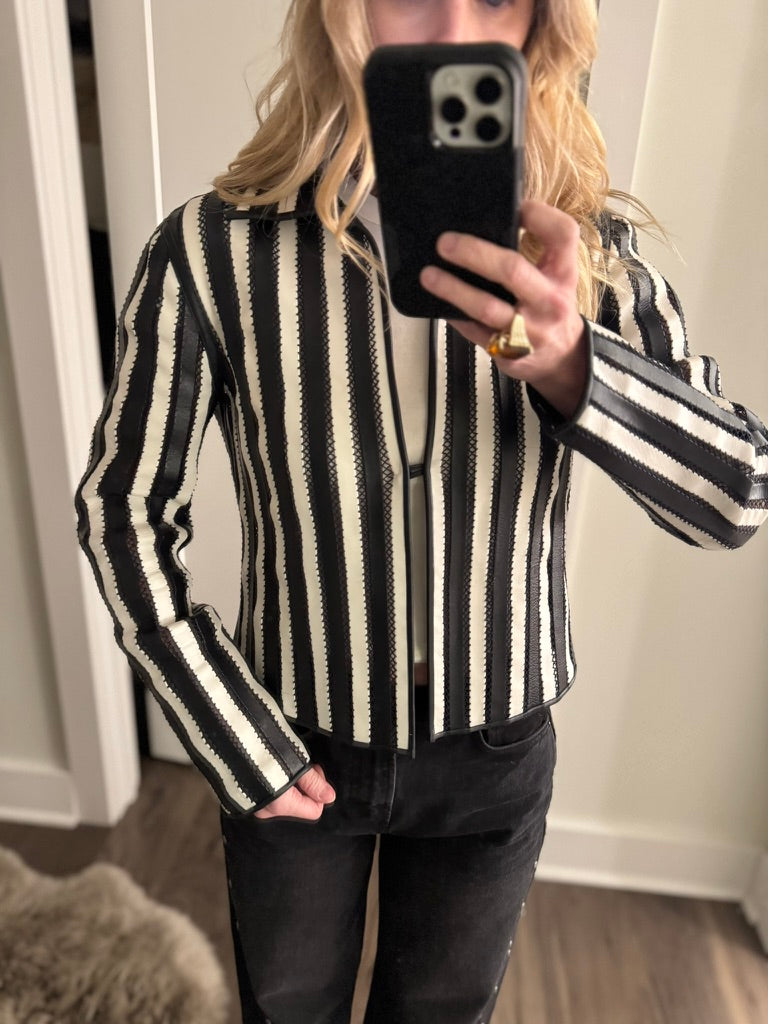 Armani black and white jacket S