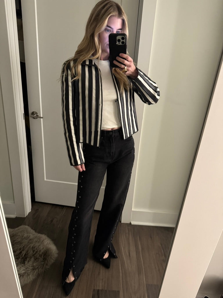 Armani black and white jacket S