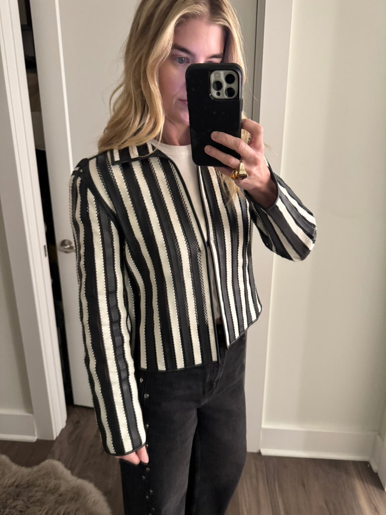 Armani black and white jacket S