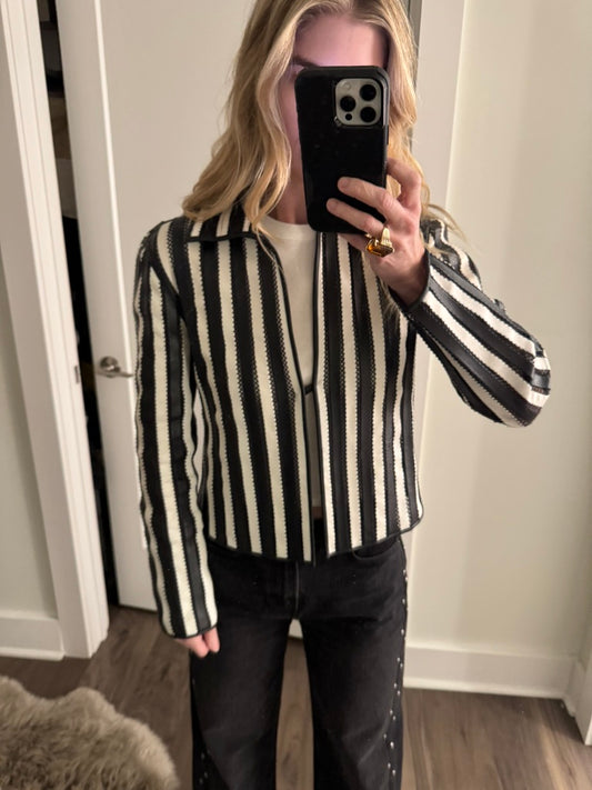 Armani black and white jacket S