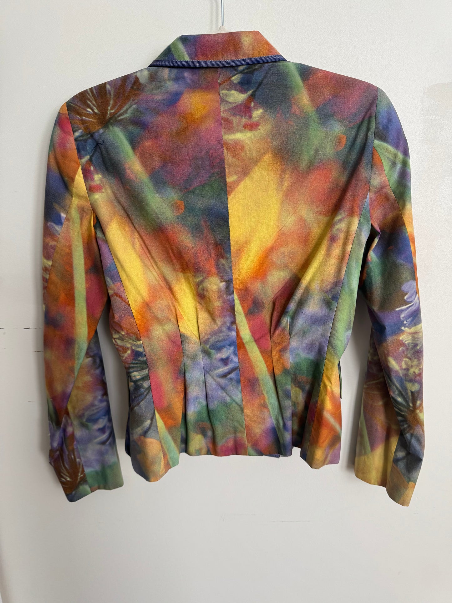 Moschino cheap and chic watercolor cotton blazer S