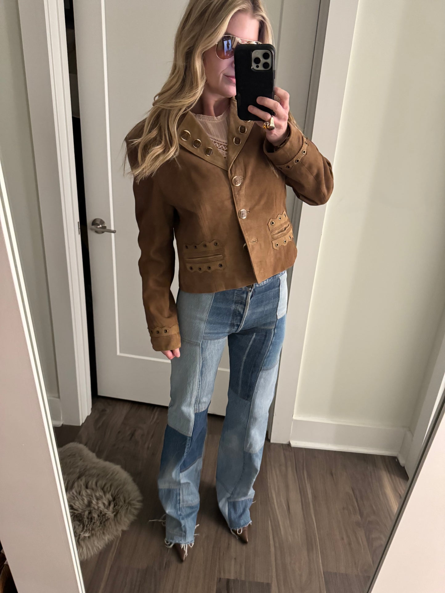 Tyrolian brown suede jacket S